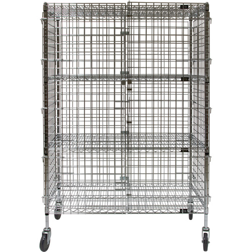 Chariot de s&eacute;curit&eacute;, Chrom&eacute;, 48" x 69" x 24", Capacit&eacute; 500 lb Distribution Élite MP