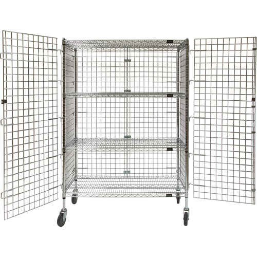 Chariot de s&eacute;curit&eacute;, Chrom&eacute;, 48" x 69" x 24", Capacit&eacute; 500 lb Distribution Élite MP