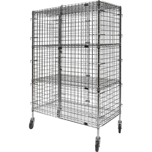 Chariot de s&eacute;curit&eacute;, Chrom&eacute;, 48" x 69" x 24", Capacit&eacute; 500 lb Distribution Élite MP