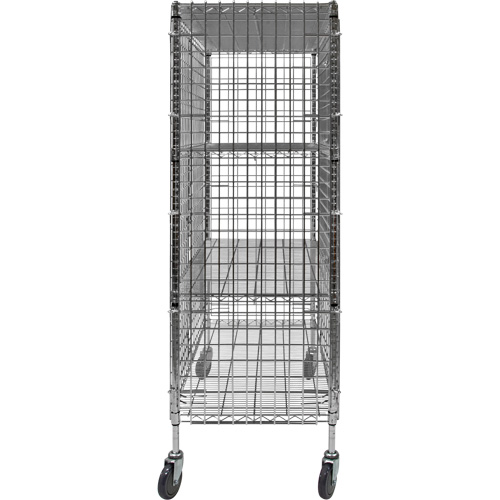 Chariot de s&eacute;curit&eacute;, Chrom&eacute;, 48" x 69" x 24", Capacit&eacute; 500 lb Distribution Élite MP