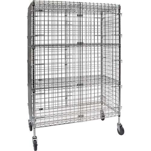 Chariot de s&eacute;curit&eacute;, Chrom&eacute;, 48" x 69" x 24", Capacit&eacute; 500 lb Distribution Élite MP