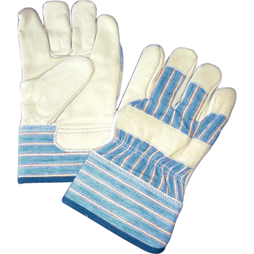 Lined Gloves, One Size, Grain Cowhide Palm, Cotton Fleece Inner Lining Distribution Élite MP