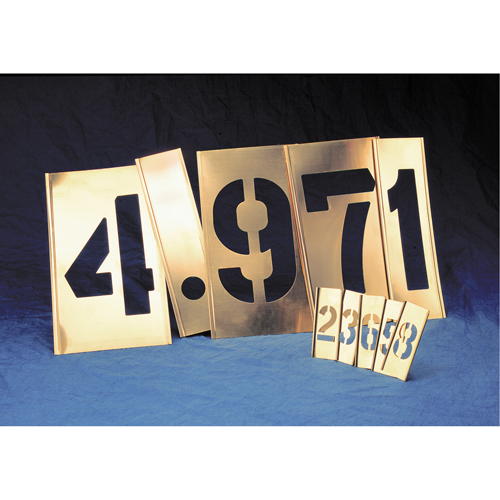 Pochoirs assemblables &agrave; caract&egrave;re gothique, en laiton - lettres & chiffres &agrave; l'unit&eacute;, Chiffre, 6" Distribution Élite MP