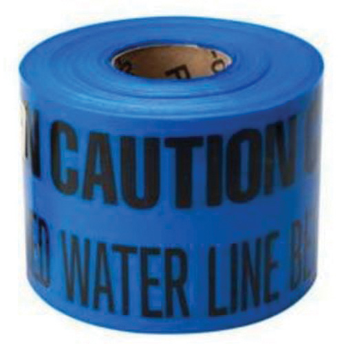 "Buried Water Line" Identoline&reg; Underground Warning Tape, 6" W x 1000' L, Black on Blue Distribution Élite MP