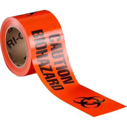 Ruban pour barricade, Anglais, 3" la x 200' lo, 3 mils, Noir/orange Distribution Élite MP