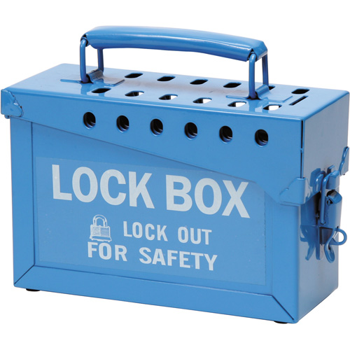 Portable Metal Lock Box, Blue Distribution Élite MP