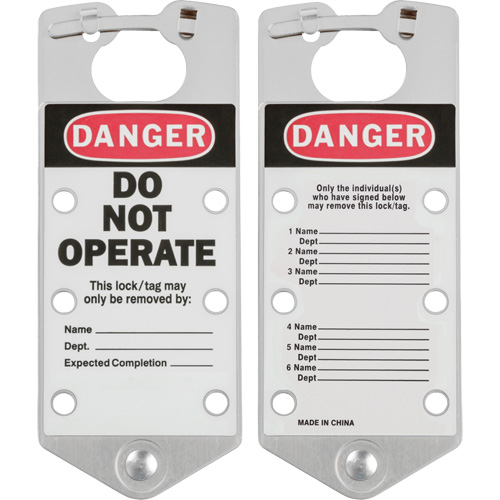 Labeled Lockout Hasps, Silver Distribution Élite MP