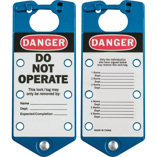 Moraillons de verrouillage &eacute;tiquet&eacute;s, Bleu Distribution Élite MP