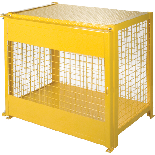 Gas Cylinder Cabinets, 6 Cylinder Capacity, 44" W x 30" D x 37" H, Yellow Distribution Élite MP