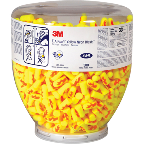 Bouchons d'oreilles E-A-RSoft Yellow Neon, Vrac - Contenant Distribution Élite MP