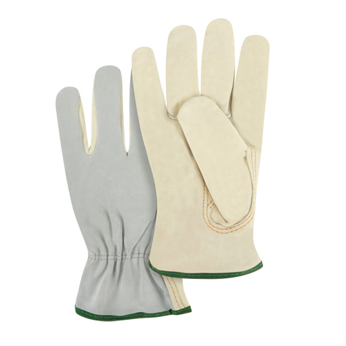 Gants de conducteur &agrave; dos fendu, Moyen, Paume en Cuir fleur de vache Distribution Élite MP