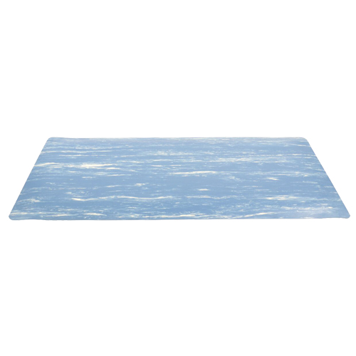 Tapis &agrave; surface marbr&eacute; Sof-Tyle Grande No 970, Lisse, 2' x 3' x 1", Bleu, Caoutchouc Distribution Élite MP