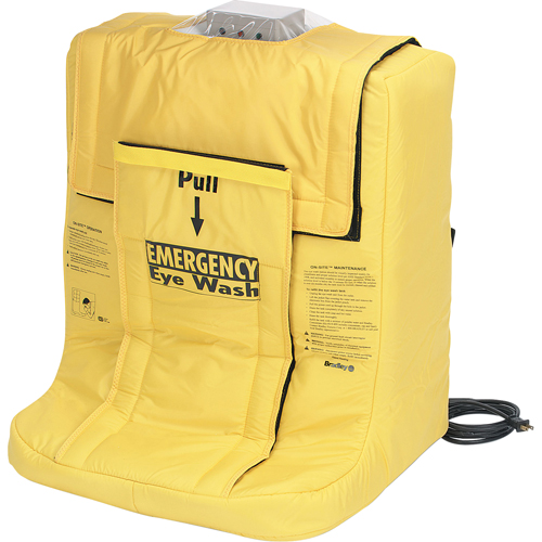 Douche oculaire On-Site avec enveloppe chauffante, Aliment&eacute; par gravit&eacute;, Capacit&eacute; 7 gal., Conformit&eacute; ANSI Z358.1 Distribution Élite MP