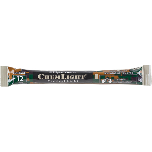 B&acirc;tons de s&eacute;curit&eacute; luminescents Cyalume 6", Orange, Dur&eacute;e 12 h Distribution Élite MP