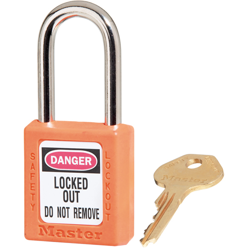 Cadenas de s&eacute;curit&eacute; Zenex 410, Orange, Cl&eacute;s diff&eacute;rentes, Thermoplastique, Largeur de 1-1/2" Distribution Élite MP
