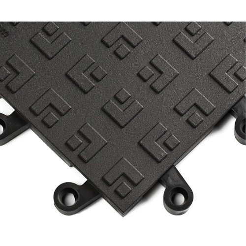 Syst&egrave;mes de carrelage ergonomiques ErgoDeck No 562, PVC, 1-1/2' la c, 1-1/2' lo, 7/8" &eacute;paisseur, Noir Distribution Élite MP