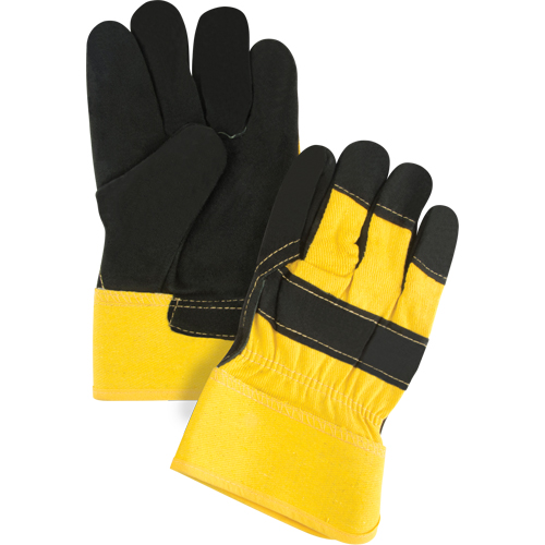 Gants d'ajusteur doubl&eacute;s pour l'hiver &agrave; chaleur sup&eacute;rieure, Grand, Paume en Cuir de vache refendu, Doublure en Thinsulate Distribution Élite MP