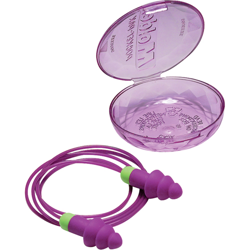Rockets&reg; Reusable Earplugs, Corded, Bulk - Plastic Case, 27 dB NRR, One-Size Distribution Élite MP