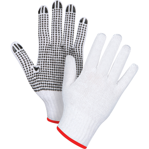 Gants tricot&eacute;s &agrave; pois, Poly/coton, Un c&ocirc;t&eacute;, Calibre 7, Petit Distribution Élite MP
