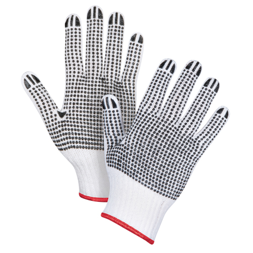 Gants tricot&eacute;s deux c&ocirc;t&eacute;s &agrave; pois, Poly/coton, Deux c&ocirc;t&eacute;s, Calibre 7, Petit Distribution Élite MP