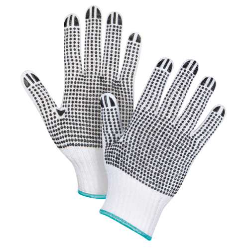 Double-Sided Dotted String Knit Gloves, Poly/Cotton, Double Sided, 7 Gauge, X-Large Distribution Élite MP