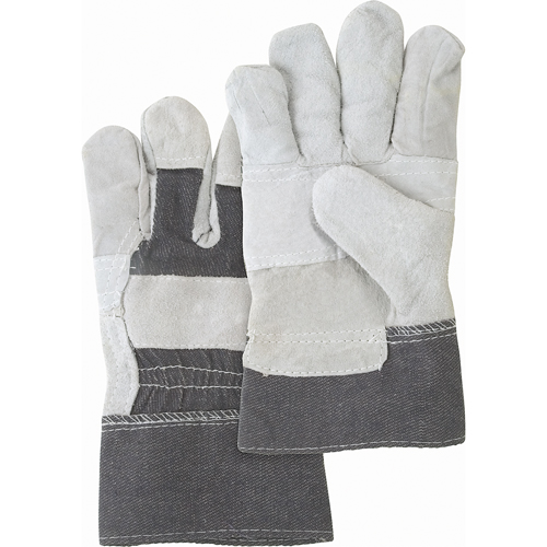 Gants d'ajusteur &agrave; paume renforc&eacute;e d'usage standard, Grand, Paume en Cuir de vache refendu, Doublure en Coton Distribution Élite MP