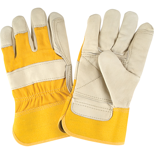 Premium Quality Fitters Gloves, Large, Grain Cowhide Palm, Cotton Inner Lining Distribution Élite MP