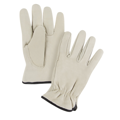 Winter-Lined Driver's Gloves, Large, Grain Cowhide Palm, Fleece Inner Lining Distribution Élite MP