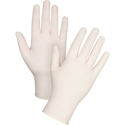 Gants d'examen de premi&egrave;re qualit&eacute; pour peau sensible, Moyen, Latex, 4 mils, Poudr&eacute;s, Naturel Distribution Élite MP
