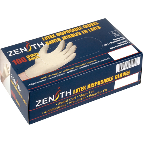 Gants d'examen de premi&egrave;re qualit&eacute; pour peau sensible, Moyen, Latex, 4 mils, Poudr&eacute;s, Naturel Distribution Élite MP
