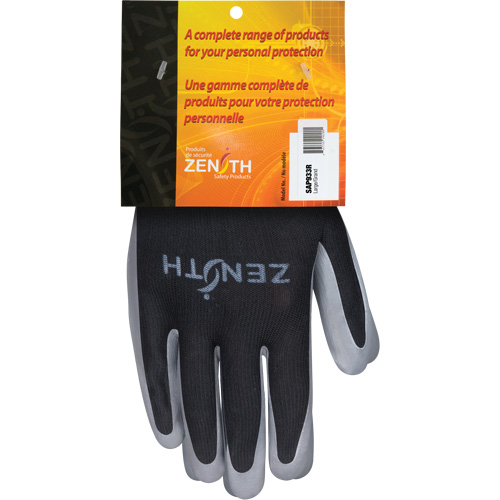 Gants enduits confortables de premi&egrave;re qualit&eacute;, 9/Grand, R&ecirc;vetement Nitrile, Calibre 13, Enveloppe en Polyester Distribution Élite MP