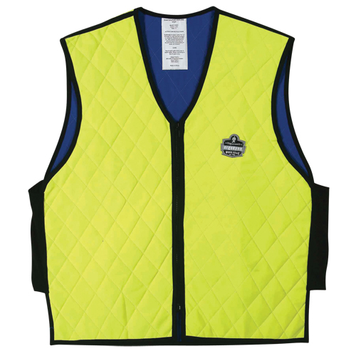 Chill-Its&reg; 6665 Wet Evaporative Cooling Vests, Medium, High Visibility Lime-Yellow Distribution Élite MP