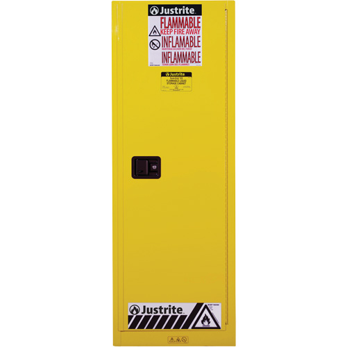 Armoire de s&eacute;curit&eacute; pour produits inflammables EX Slimline Sure-Grip , 22 gal., 1 Porte(s), 23,25" La x 65" h x 18" p Distribution Élite MP