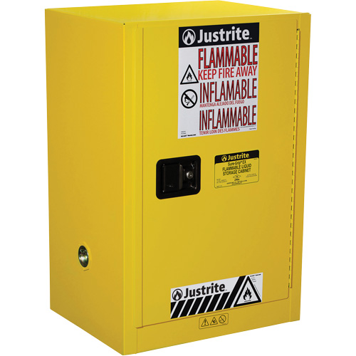 Sure-Grip&reg; EX Compac Flammable Safety Cabinet, 12 gal., 1 Door, 23.25" W x 35" H x 18" D Distribution Élite MP