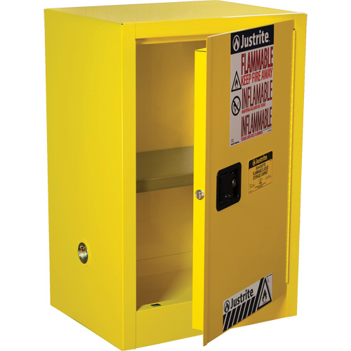 Sure-Grip&reg; EX Compac Flammable Safety Cabinet, 12 gal., 1 Door, 23.25" W x 35" H x 18" D Distribution Élite MP
