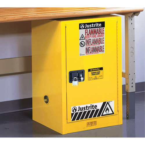 Sure-Grip&reg; EX Compac Flammable Safety Cabinet, 12 gal., 1 Door, 23.25" W x 35" H x 18" D Distribution Élite MP
