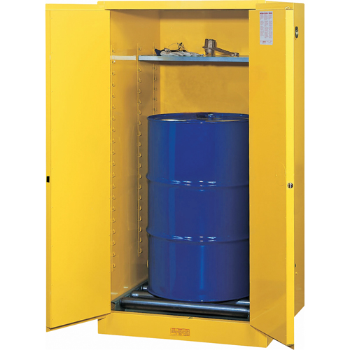 Armoires Sure-Grip EX pour entreposage de barils &agrave; la verticale, Capacit&eacute; de 55 gal. US, Jaune Distribution Élite MP