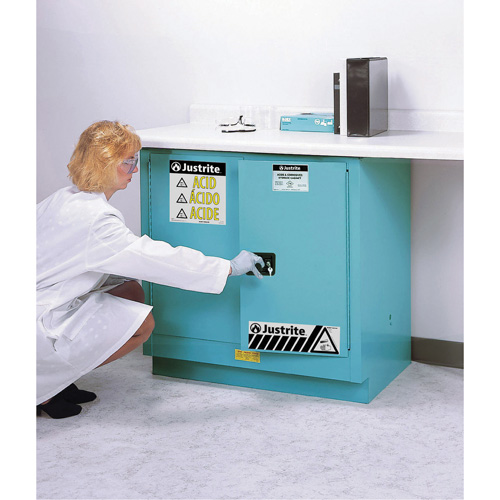ChemCor&reg; Lined Acid/Corrosive Storage Cabinets, 22 gal., 35" x 35" x 22" Distribution Élite MP