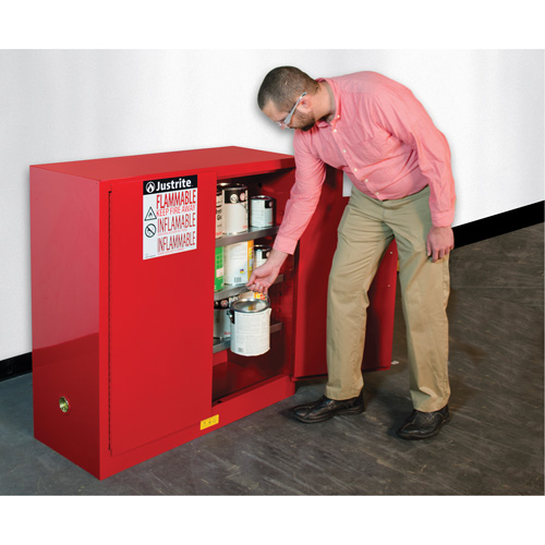 Sure-Grip&reg; EX Combustibles Safety Cabinet for Paint and Ink, 40 gal., 3 Shelves Distribution Élite MP