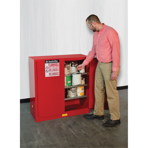 Sure-Grip&reg; EX Combustibles Safety Cabinet for Paint and Ink, 40 gal., 3 Shelves Distribution Élite MP