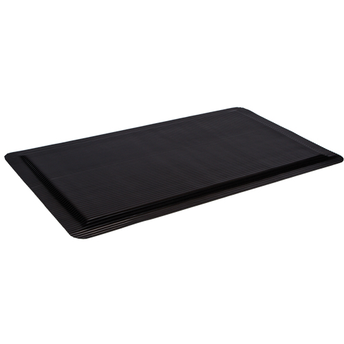 Tapis Ergo-Ease, Rainur&eacute;, 2' x 10' x 7/8", Noir, Caoutchouc/&eacute;ponge Distribution Élite MP
