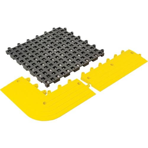 Tapis Ergodeck tout usage No 564 & No 566, PVC, 1-1/2' la c, 1-1/2' lo, 7/8" &eacute;paisseur, Charbon Distribution Élite MP