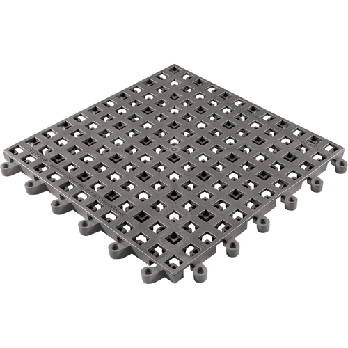Tapis Ergodeck tout usage No 564 & No 566, PVC, 1-1/2' la c, 1-1/2' lo, 7/8" &eacute;paisseur, Charbon Distribution Élite MP