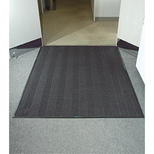 Waterhog&reg; Eco Elite Matting, Wiper/Scraper, 6' x 6' x 3/8", Grey Ash Distribution Élite MP