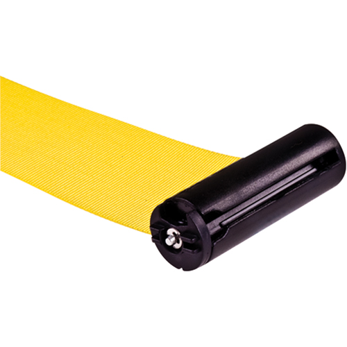 Poteau r&eacute;cepteur pour barri&egrave;res sur pieds pour le contr&ocirc;le des foules, Hauteur de 35", Jaune Distribution Élite MP