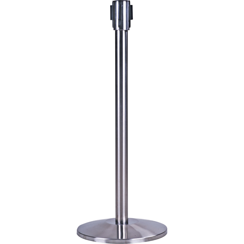 Poteau r&eacute;cepteur pour barri&egrave;res sur pieds pour le contr&ocirc;le des foules, Hauteur de 35", Acier inoxydable Distribution Élite MP