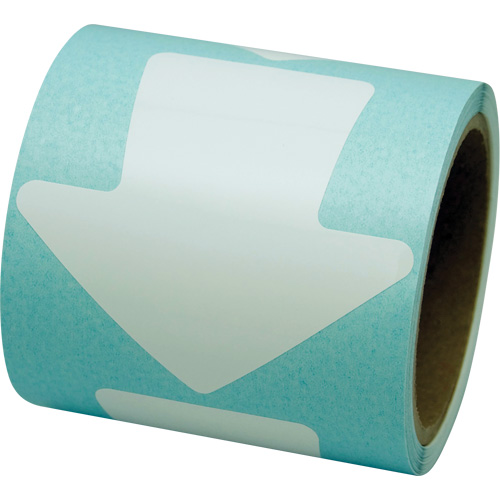 Coloured Floor Marking Decals, Arrow, 4" L x 4" W, White, Vinyl Distribution Élite MP