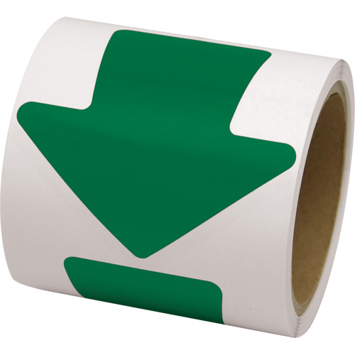 D&eacute;calcomanie en couleur pour le marquage des planchers, Fl&egrave;che, 4" lo x 4" la, Vert, Vinyle Distribution Élite MP