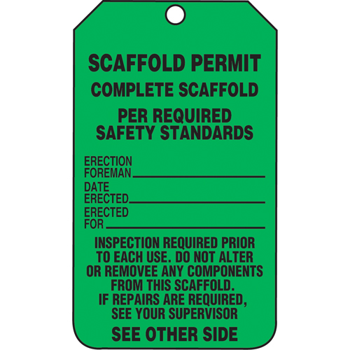 &eacute;tiquettes de s&eacute;curit&eacute; d'inspection et de contr&ocirc;le de l'&eacute;tat de l'&eacute;quipement, Papier cartonn&eacute;, 3-1/8" la x 5-7/8" h, Anglais Distribution Élite MP