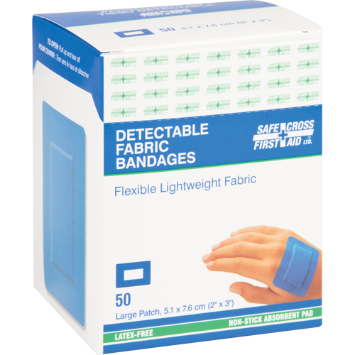 Bandages, Rectangular/Square, 3", Fabric Metal Detectable, Sterile Distribution Élite MP